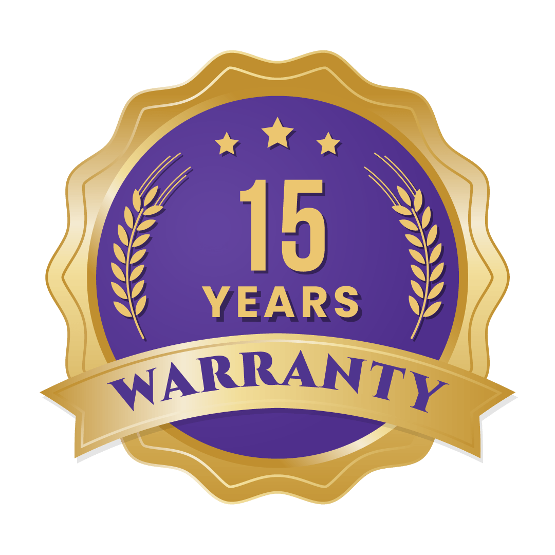 15 Years Warranty Badge