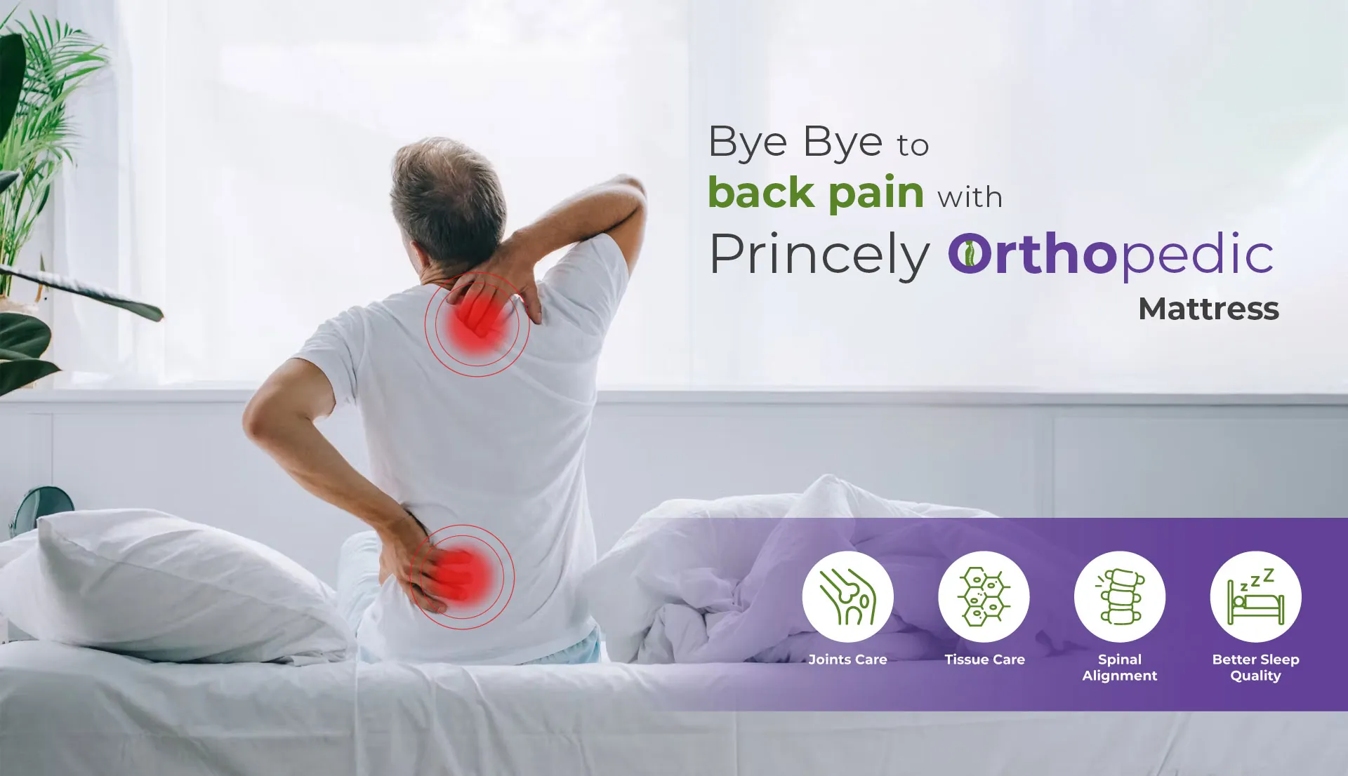 Orthopedic mattress support banner by Heavenly Slumber